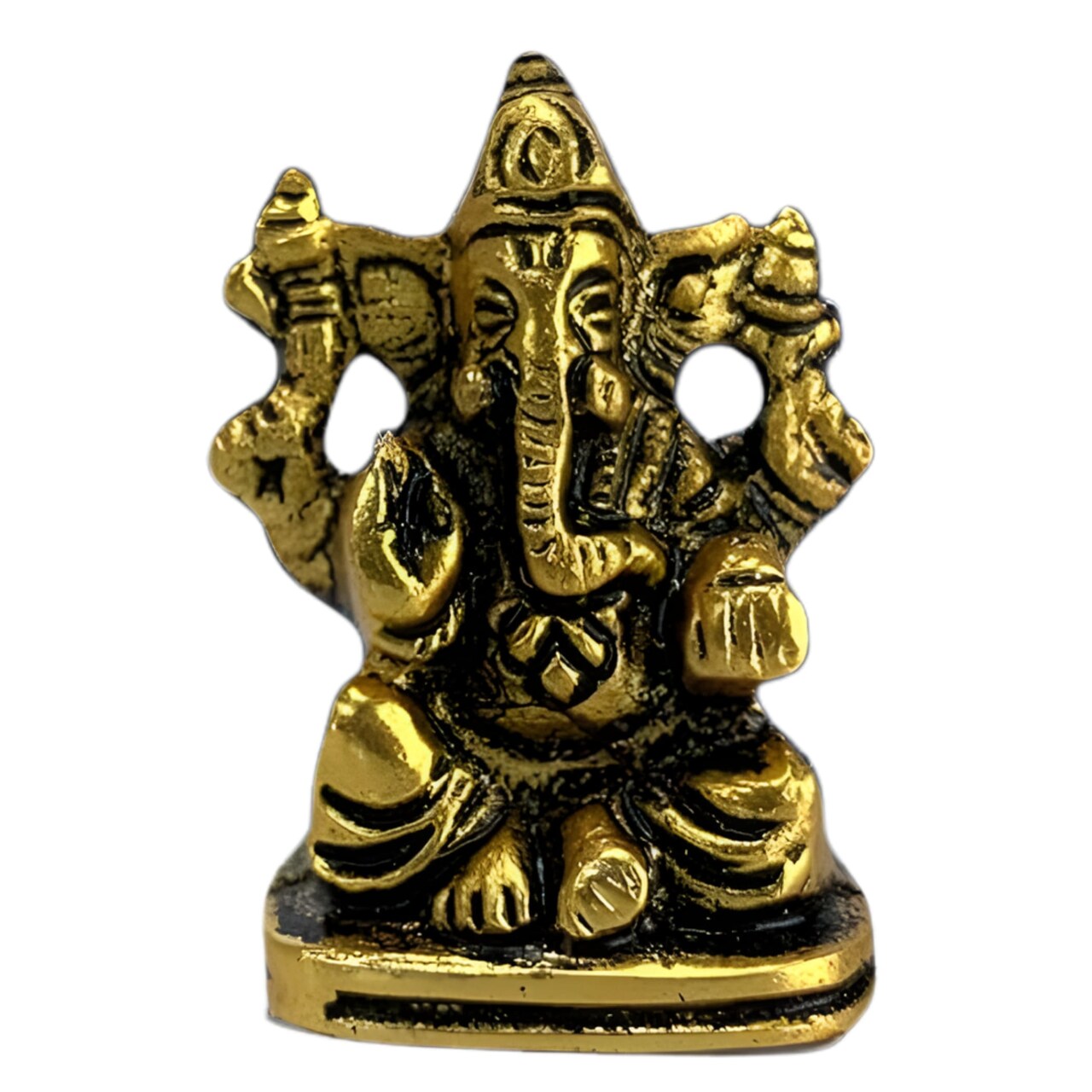 Lord Ganesha for Car Idol Metal Ganpati Showpiece Ganeshji Figurine God of Luck and Success Home Decoration Car Dashboard Return Gifts Housewarming Pooja Diwali